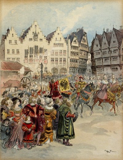 Election of Charles V as Emperor of Germany on 28 June 1519 by Albert Robida