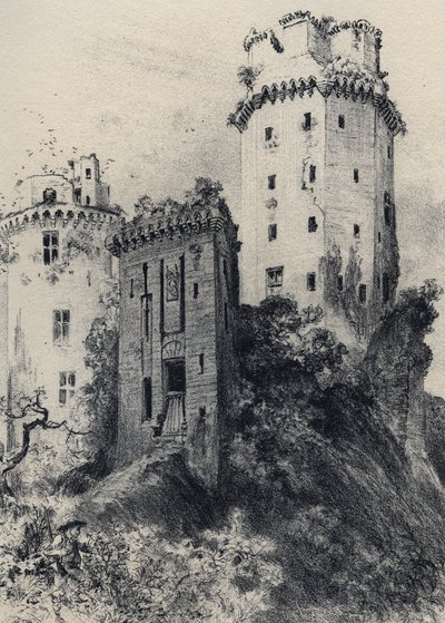 Fortress of Largoet (towers of Elven) - Old France - Brittany - text, drawings and lithographs, by Albert Robida (1848-1926) undated late 19th century by Albert Robida