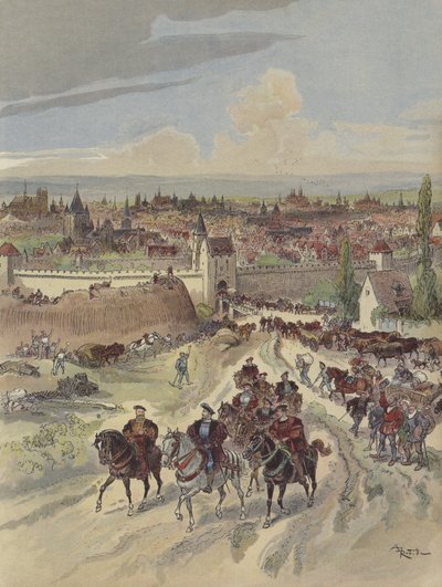 Francis I Working on the Ramparts of Paris by Albert Robida