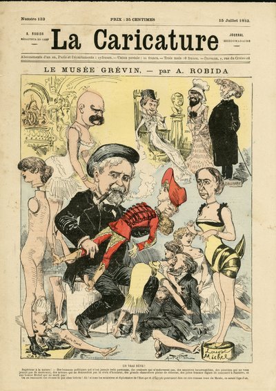 Illustration by Albert Robida for the Cover of La Caricature (1880) by Albert Robida