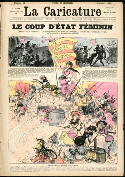 Illustration by Albert Robida for the Cover of La Caricature (1880) by Albert Robida