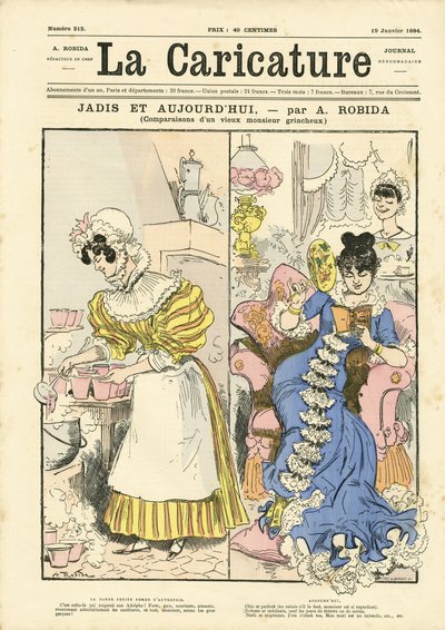 Illustration for the Cover of La Caricature (1880) by Albert Robida