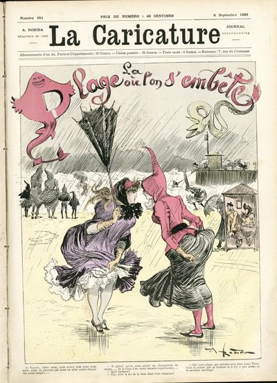 Illustration by Albert Robida for the Cover of La Caricature by Albert Robida