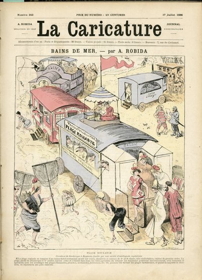 Illustration by Albert Robida for the Cover of La Caricature (1880) by Albert Robida