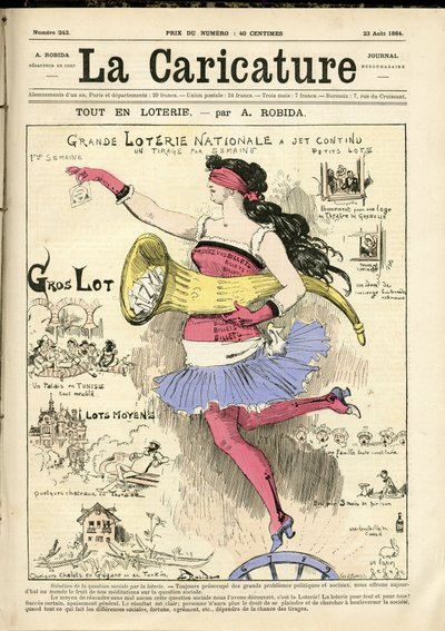 Illustration by Albert Robida for the Cover of The Caricature (1880) by Albert Robida