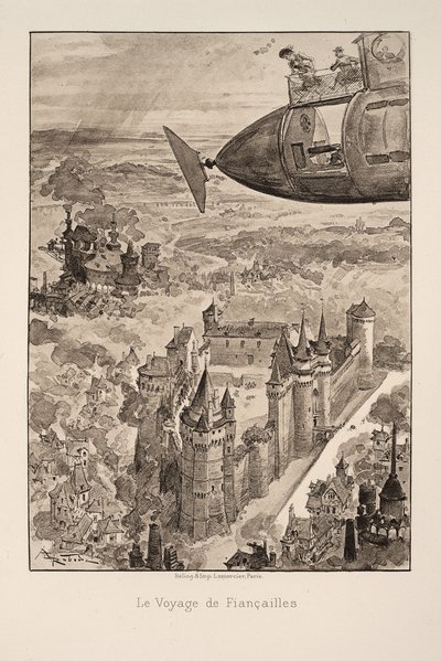 Illustration for Le vingtième siècle: La vie électrique by Albert Robida