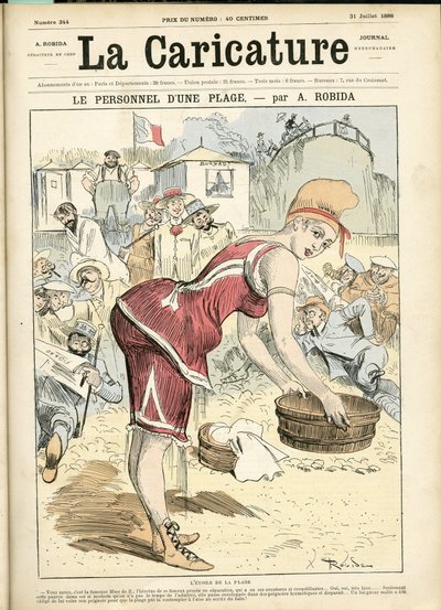 Illustration of Albert Robida for the Blanket of La Caricature (1880) by Albert Robida