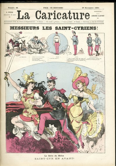 Illustration by Albert Robida for the Cover of La Caricature (1880) by Albert Robida