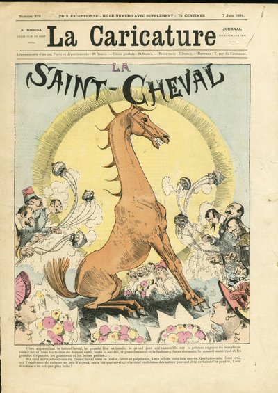 Illustration for the Cover of The Caricature (1880) by Albert Robida