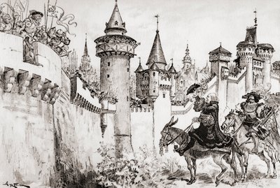 The Harangue Delivered by Ulric Gallet to Picrochole by Albert Robida