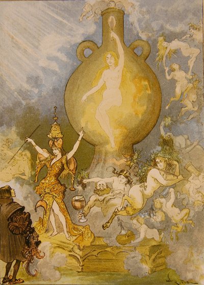 Pantagruel Visits the Oracle of the Holy Bottle by Albert Robida