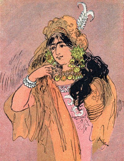 Portrait of Princess Badroulbadour by Albert Robida