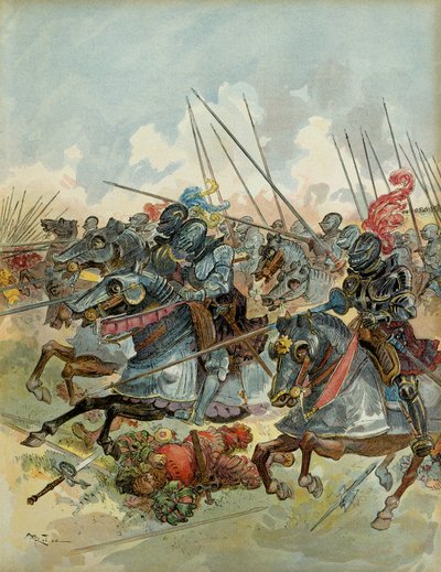 Sixth Italian War (1521-1526): Battle of Pavia, February 24 by Albert Robida
