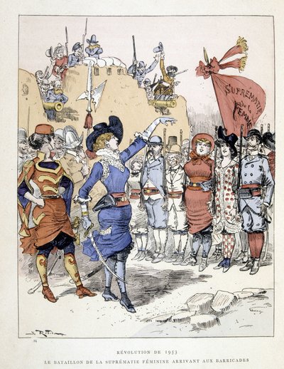 The Revolution of 1953: The Battalion of Female Supremacy Arriving at the Barricades - in 