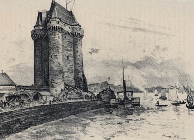 The Tower Solidor Fortifies in Saint-Malo, District of Saint-Servan - Old France - Brittany - Text, Drawings and Lithographs, by Albert Robida (1848-1926) by Albert Robida