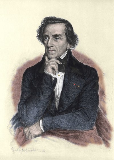 Portrait of Giacomo Meyerbeer (1791-1864), German composer. Drawing by Albert Rosenthal by Albert Rosenthal