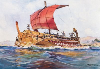 Light Ship from Classical Greek Era by Albert Sébille