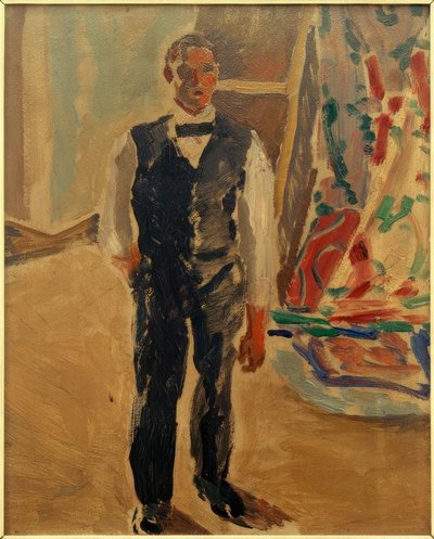 Self-Portrait in Shirt Sleeves by Albert Weisgerber