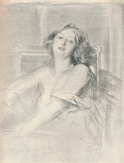 Lithograph Portrait of a Woman by Albert de Belleroche