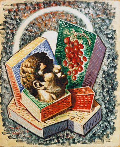 Head with grapes by Alberto  Savinio