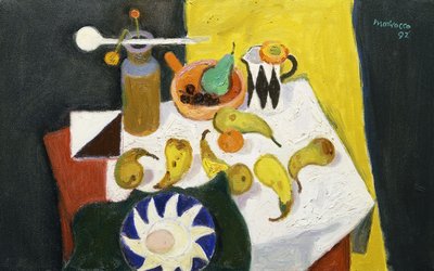 Still Life with Pears by Alberto Morrocco