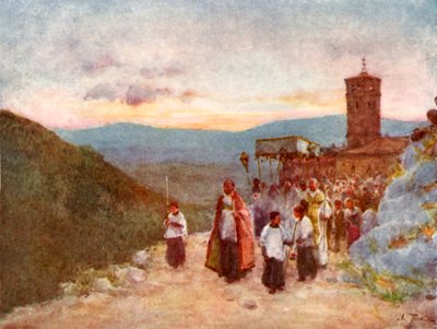 Procession with the Host at Subiaco by Alberto Pisa
