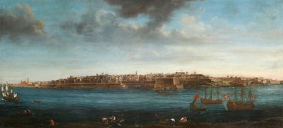 One of a Set of Seven Views of Valletta, Malta and Its Environs by Alberto Pullicino