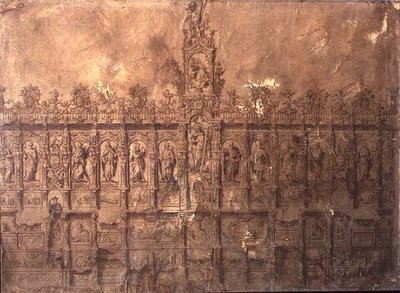 Design for the Choir Stalls by Alberto de or Joaquin de(1674 1724) Churriguera