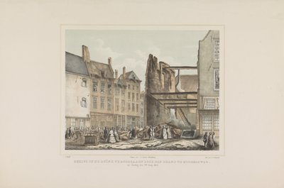 View of the Ruins Caused by the Fire in Middelburg on Sunday, June 28, 1857 by Albertus Anthonius Nunnink