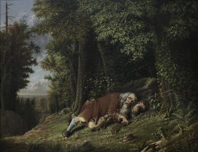 Rip Van Winkle Asleep by Albertus D.O Browere