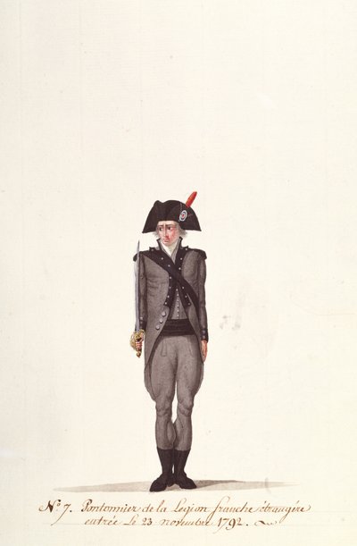 A Pontoneer of the French Foreign Legion, from Coppetiers, 23rd November 1792 by Albertus Gregorius