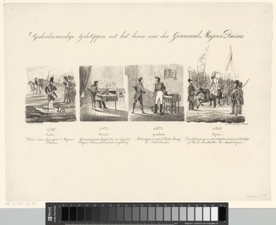 Caricature of General Daine by Albertus Verhoesen