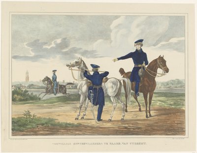 Voluntary Peacekeepers on Horseback from Utrecht, 1830 by Albertus Verhoesen