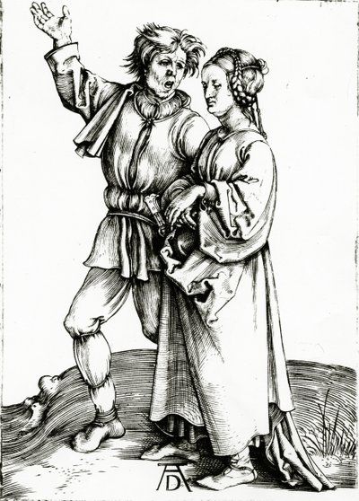 A Rustic Couple by Albrecht (after) Durer or Duerer