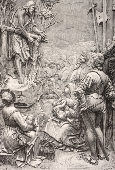 Saint John the Baptist Preaching in the Desert by Albrecht (after) Durer or Duerer