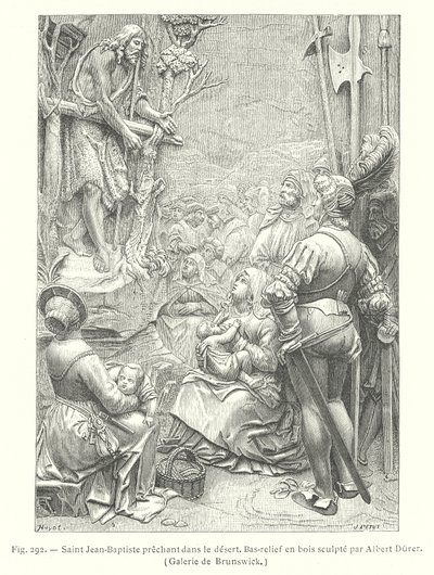 St John the Baptist Preaching in the Desert by Albrecht (after) Durer or Duerer
