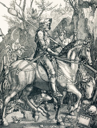 The Knight of Death, c.1880 by Albrecht (after) Durer or Duerer