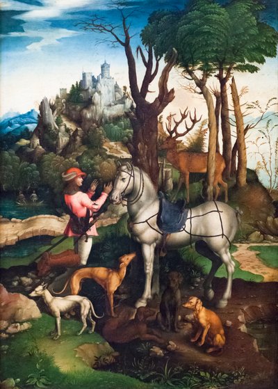Vision of St Eustace by Albrecht (after) Durer or Duerer