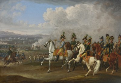 General von Bellegarde and His Officers Observing a Battle by Albrecht Adam