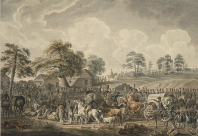 The French Army Crossing the Daugava River on July 24, 1812 by Albrecht Adam