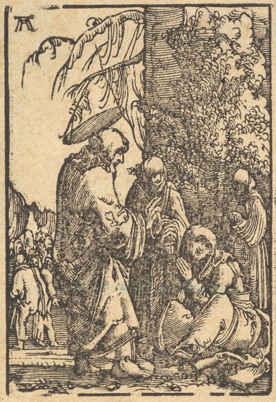 Christ Taking Leave of His Mother, from The Fall and Salvation of Mankind, ca. 1513 by Albrecht Altdorfer
