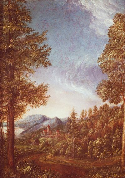 Danube landscape with Castle Worth by Albrecht Altdorfer