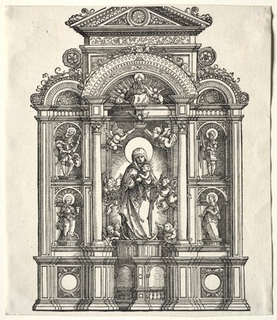 Great Altar with the Virgin, in a border with Saints Christopher, George, Barbara, Catherine by Albrecht Altdorfer