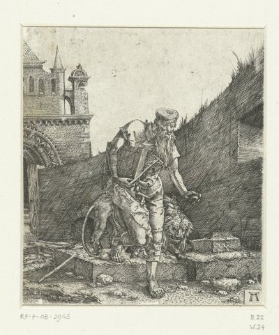 Saint Jerome in the Courtyard of a Church by Albrecht Altdorfer