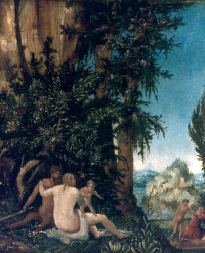 Landscape with Family of Satyrs by Albrecht Altdorfer
