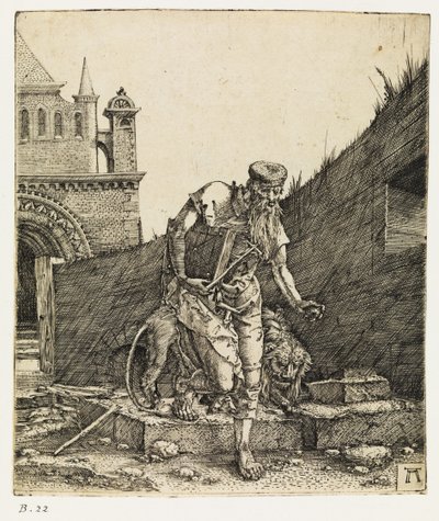 Saint Jerome Walking in a Churchyard, before 1519 by Albrecht Altdorfer