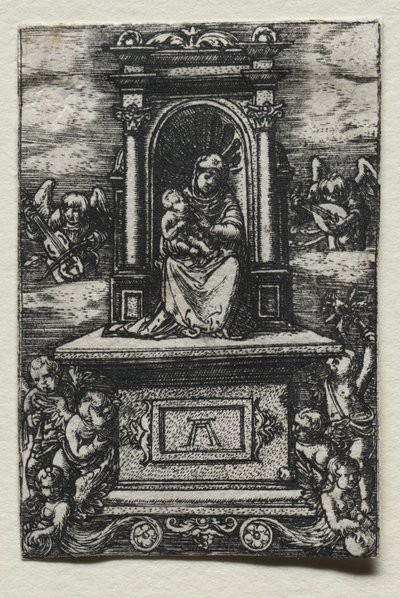 The Beautiful Virgin of Ratisbon on an Altar by Albrecht Altdorfer