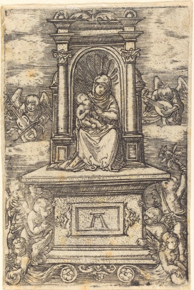 The Beautiful Virgin of Regensburg on an Altar by Albrecht Altdorfer