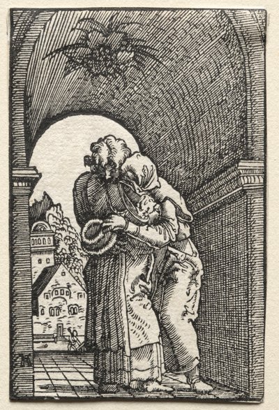 The Embrace of Joachim and Anne at the Golden Gate by Albrecht Altdorfer