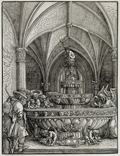 The Holy Family at the Fountain by Albrecht Altdorfer